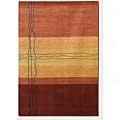 Couristan Rythmia 8 X 11 Sublimity Miso Red Area Rugs