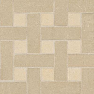 Crossville Empire Mosaic Basketweave Palais Taupe Up / Parisian White Po Tile & Stone