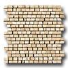 Crossville Siren Single Stone Mosaic White Travertine Tkle & Sgone