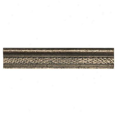 Crossville Urban Renewql - Bronze Antique Satin 6 X 6 Crackle Basketweave Bullnose Liner Tile & Stone