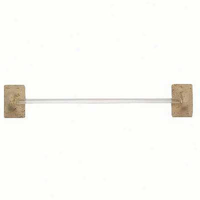 Daltile Bathroom Accessories Resin Light Travertine Towel Bar Set (24 Inch Clear Bar) Tile & Stone