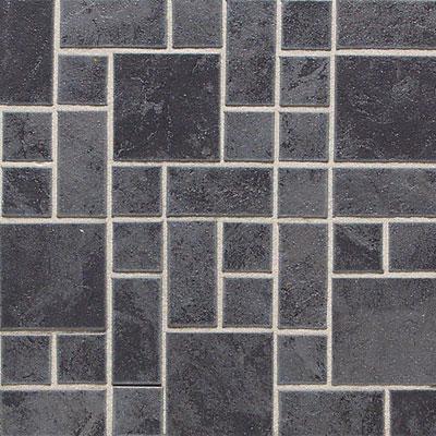 Daltile Continental Slate Mosaic Block Rndm. 12 X 24 Asian Black Tile & Stone