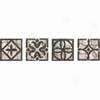 Dal5ile Fashion Accents Classics Wrought Iron Insert Dots 2 X 2 Grey Wrought Iron Inserts Tile & Stone