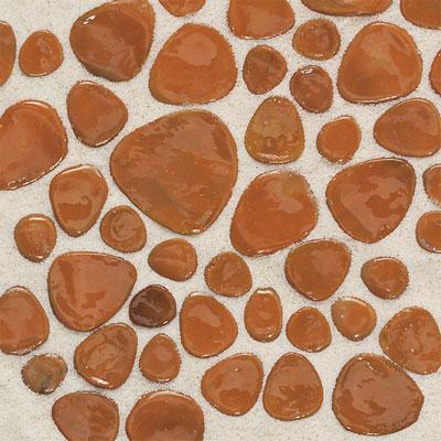 Daltile Glass Pebbles Mosaic Terra Cotta Tile & Stone