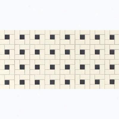 Daltile Keystones Blends Random Mosaic Biscuit W/black Point Windmill Tile & Stone