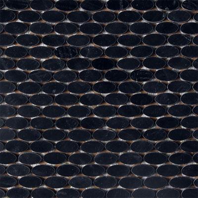 Daltile Rock A La Mod Mosaics Oval Polished - Nouveau Nero Tile & Stone