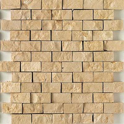 Daltile Tumbled Natural Stone Split Face Inlaid Champange Gold Tile & Stone