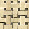 Diamond Tech Glass Marble Series Basketweave Ctema/emperador Dot Tile & Stone