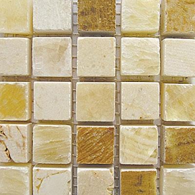 Diamond Tech Glass Marble Series 5/8 Polished Mosaic Honey Onyx/crema Marfil/timber Tile & Stone