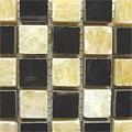 Diamond Tech Glass Marble Series Polished Mosaic Honey/black Tile & Stone