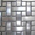 Diamond Tech Glass Metal Series Mosaic Basketweave Tile & Stone