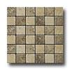 Emser Tile Antique & Tumbled Stone Mosaic Blends 2 X 2 Square Trav Fontane Tumbled Ivory Classic/walnut Tile & Stone