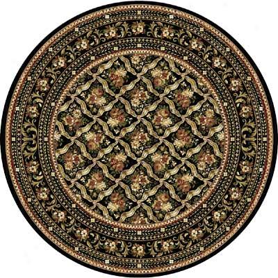 Home Dynamix Cross Woven Legends 8 X 8 Round Black Round 6514 Area Rugs