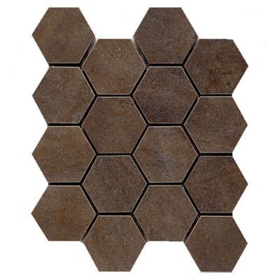 Interceramic Dolomite 14.5 X 18 Hexa Mosaic Black Tile & Stone