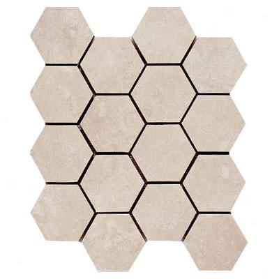 Interceramic Dolomite 14.5 X 18 Hexa Mosaic Beige Tile & Stone