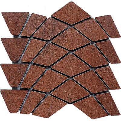 Interceramic Dolomite 166 X 16 Cobble Mosaic Red Tile & Adamant