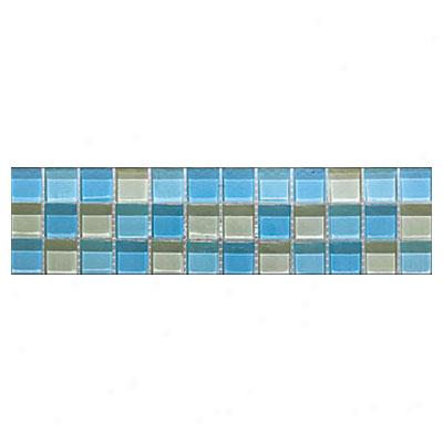 Interceramic Interglass - 3 X 12 Mosaic Mint Gloss Mosaic Listel Tile & Free from ~s