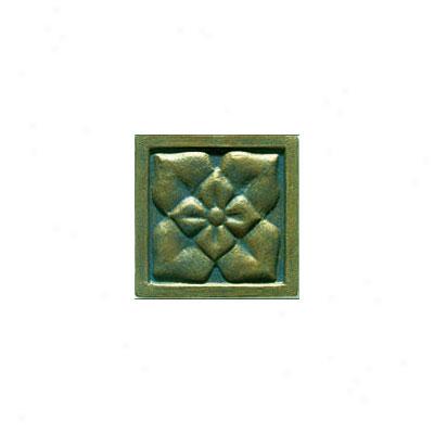 Interceramic Metal Impressions - Roman Flowers 4 X 4 Deco Deco C Nickel Tile & Stone