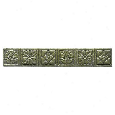 Inferceramic Metal Impressions - Borders Roman Flowers Nickel Tile & Stone