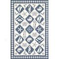 Kas Oriental Rugs. Inc. Colonial 4 X 5 Colonial Blue/ivory Nautical Panel Area Rugs