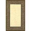 Kas OrientalR ugs. Inc. Sahara 2 X 4 Sahara Ivory/coffee Leopard Border Area Rugs