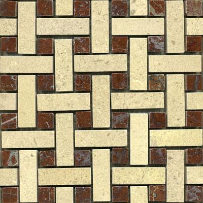 Maestro Mosaics Stone Basketweave Mosaic Calamandina Beige Foasil Marble Tike & Stone