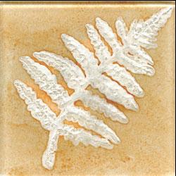 Miila Studios Elements Glass Tile 4 X 4 Fern1 Apricot/silver Tile & Stone