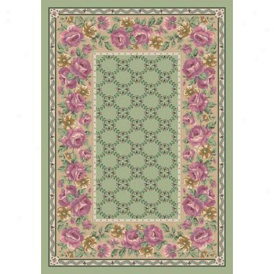 Milliken Old Rose 7471/293 4 X 5 Oval Cool Celery Area Rugs