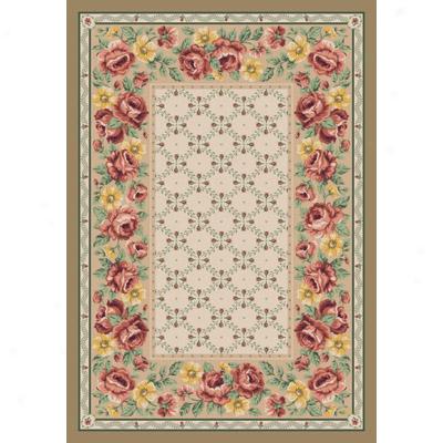 Milliken Antique Rose 7471/296 8 Round Alabaster Area Rugs