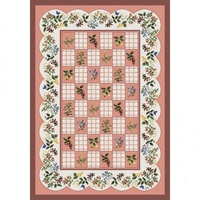 Milliken Berry Scallop 7472/200 4 X 5 Desert Rose Area Rugs