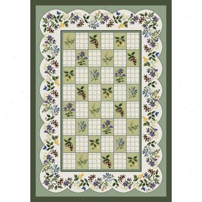 Milliken Berry Scallop 7472/297 8 X 8 Square Mistletoe Area Rugs