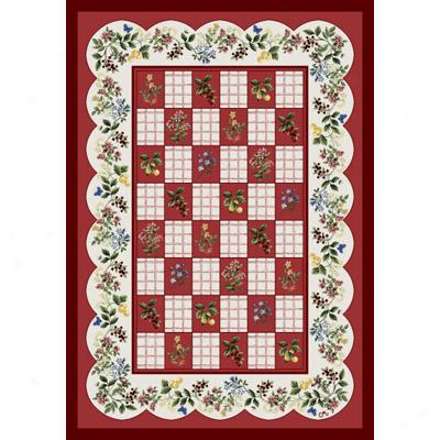 Milliken Berry Scallop 7472/297 8 X 8 Square Bordeaux Area Rugs