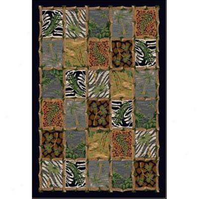 Milliken Caymen Ispe 7359/296 8 Round Onyx Area Rugs