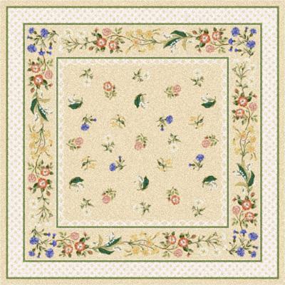 Milliken Claires Garden 7474/295 8 X 11 Oval Almond Area Rugs