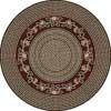 Milliken Floral Twist 8 Round Cranberry Area Rugs