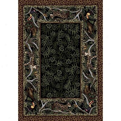 Milliken In The Jungle 7478/297 8 X 8 Square Ebony Area Rugs