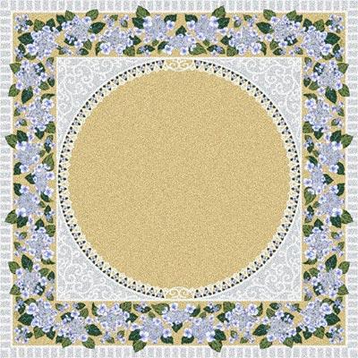 Milliken Lacecap Hydrangea 7479/297 8 X 8 Square Silver Area Rugs