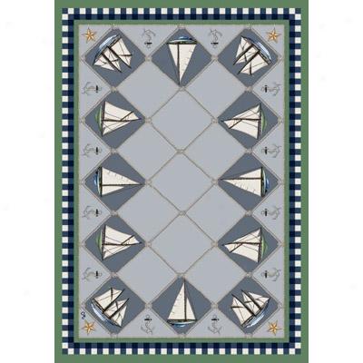 Milliken Nantuket Regatta 7483/297 8 X 8 Square Fresh Green Area Rugs