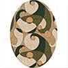 Milliken Remous 8 X 11 Oval Deep Olive Area Rugs