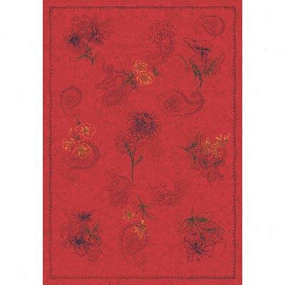 Milliken Vintage 4 X 5 uArora Red Area Rugs