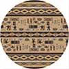 Milliken Wide Ruins 8 Round Velvet Brown Area Rugs