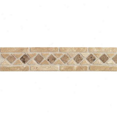 Mohawk Accent Statements - Stone Beige Mocha Diamond Border Tile & Stone