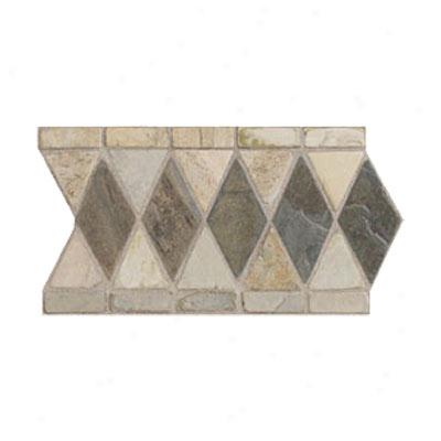 Mohawk Accent Statements - Stone Autumn Mist Gold Marquis Slate Border Tile & Stone