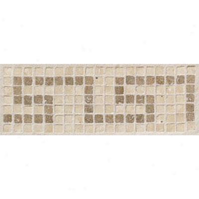 Mohawk Accent Statements - Stone Sand Walnut Greek Key Border Tile & Stone