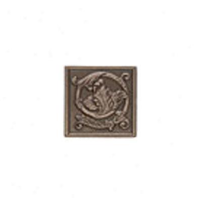 Mohawk Accent Statements - Metals Vintage Bronze Scrolling Leaf Decorative Set in Tile & Stone