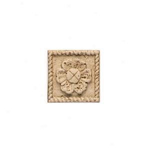 Mohawk Accent Statements - Travertine Resin Ttavertine Flower Insert Tile & Stone