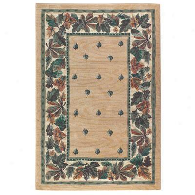 Mohawk Duo Weave/beau Solei 8 X 11 Harvest Leaves Almond Area Rugs