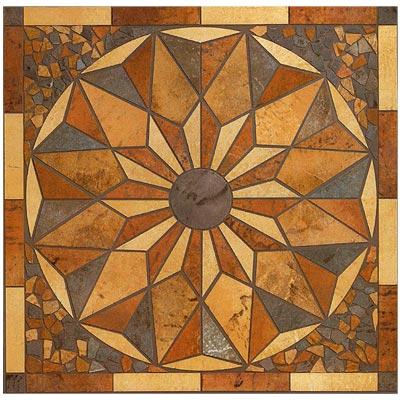 Mohawk Quarry Stone 34 X 34 Multicolor Rsone Medallion Tile & Stone