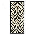 Nejad Rugs African Safari 3 X 12 Runner Zebra Ivory/black Area Rugs