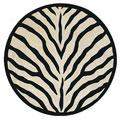 Nejad Rugs African Safari 8 Round Zebra Areea Rugs